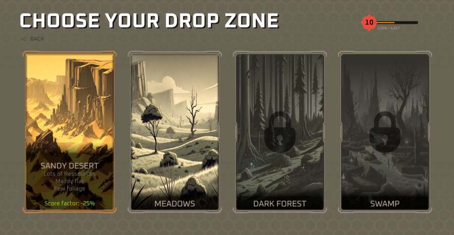 Run setup | biome selection